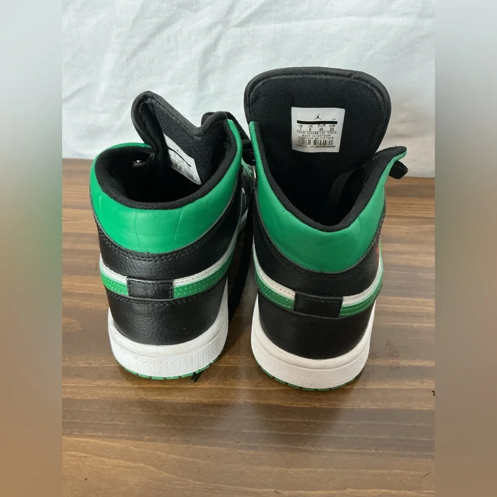 Jordan Black and Green Sneakers